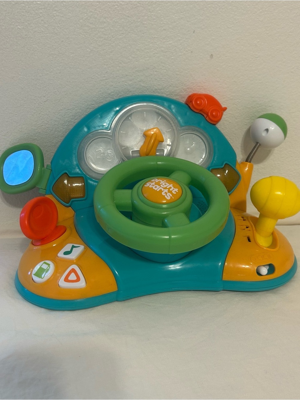 Bright Starts Lights & Colors Driver Light-Up Musical Baby Activity Toy Works